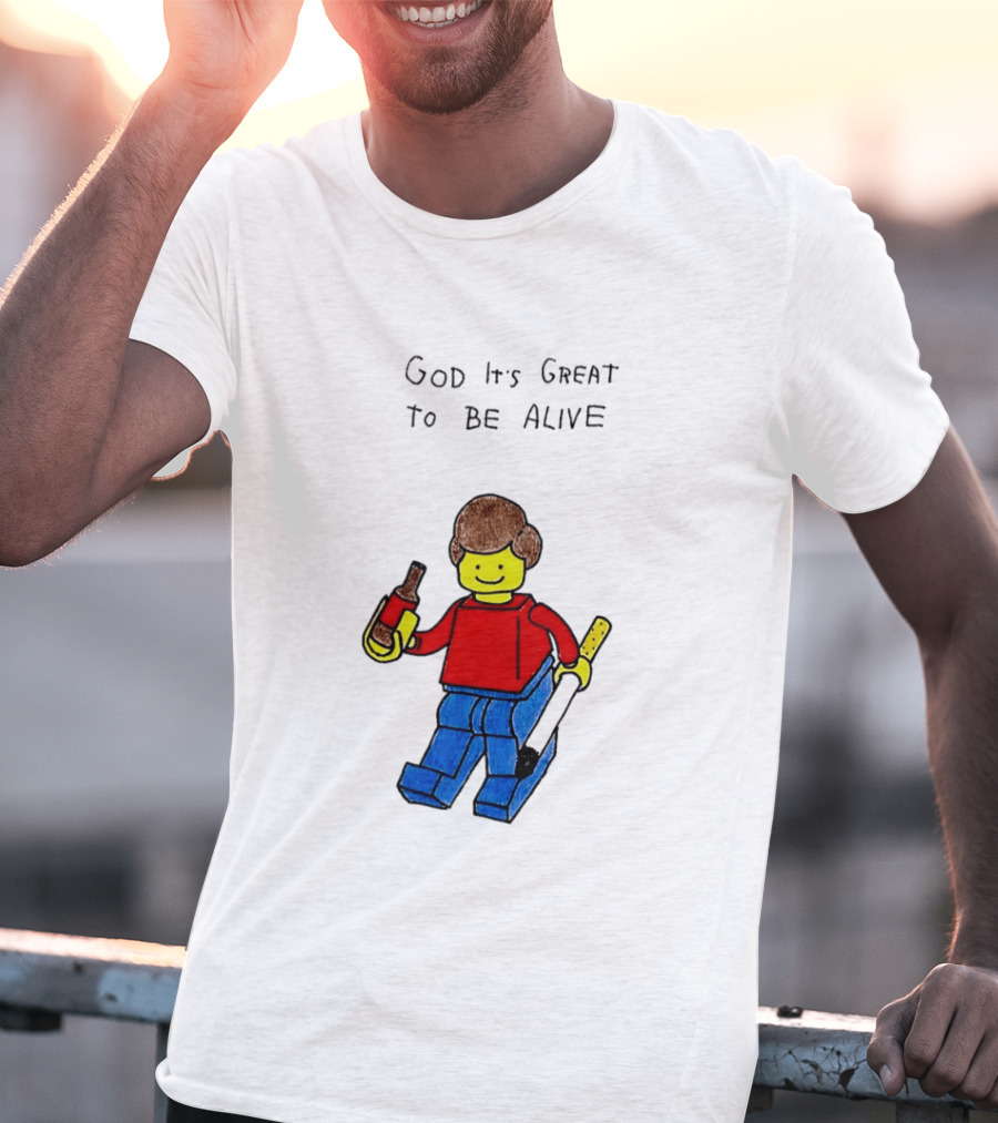 Lego God It's Great To Be Alive Paintbrush And Bottle T-Shirt
