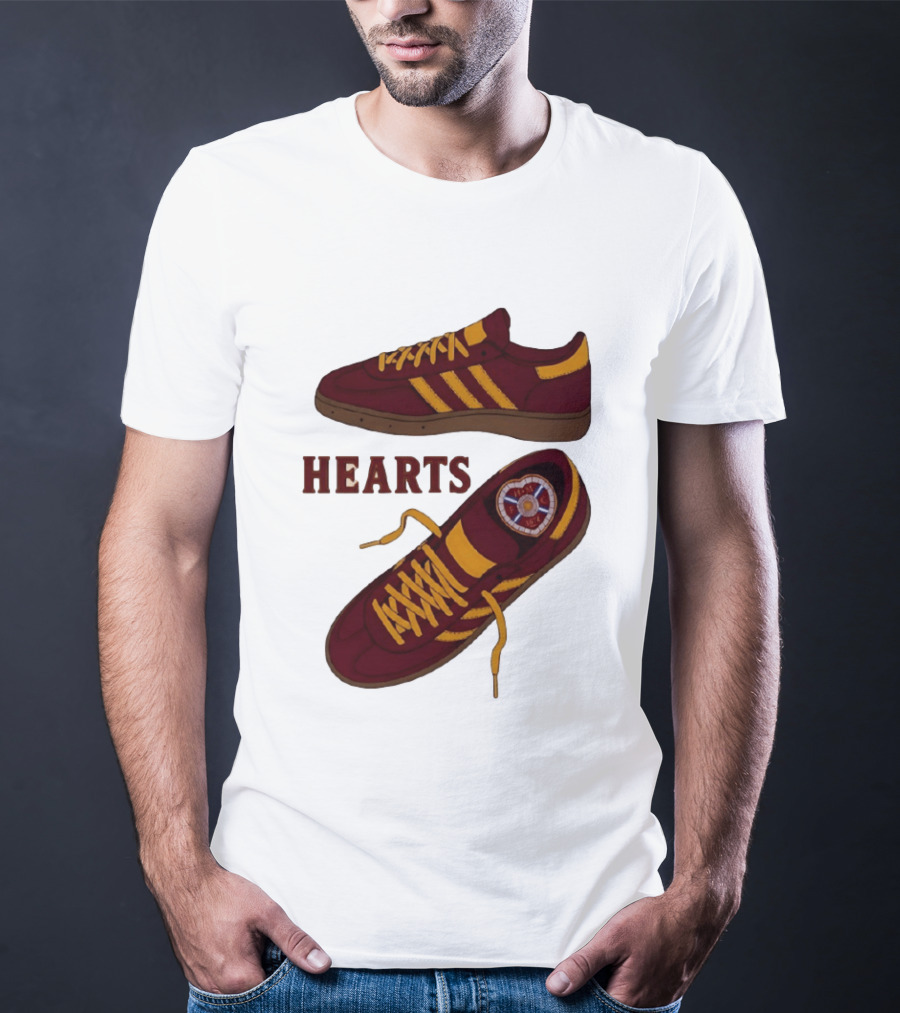 Hearts Casuals 1874 Maroon And Gold Shoes T-Shirt