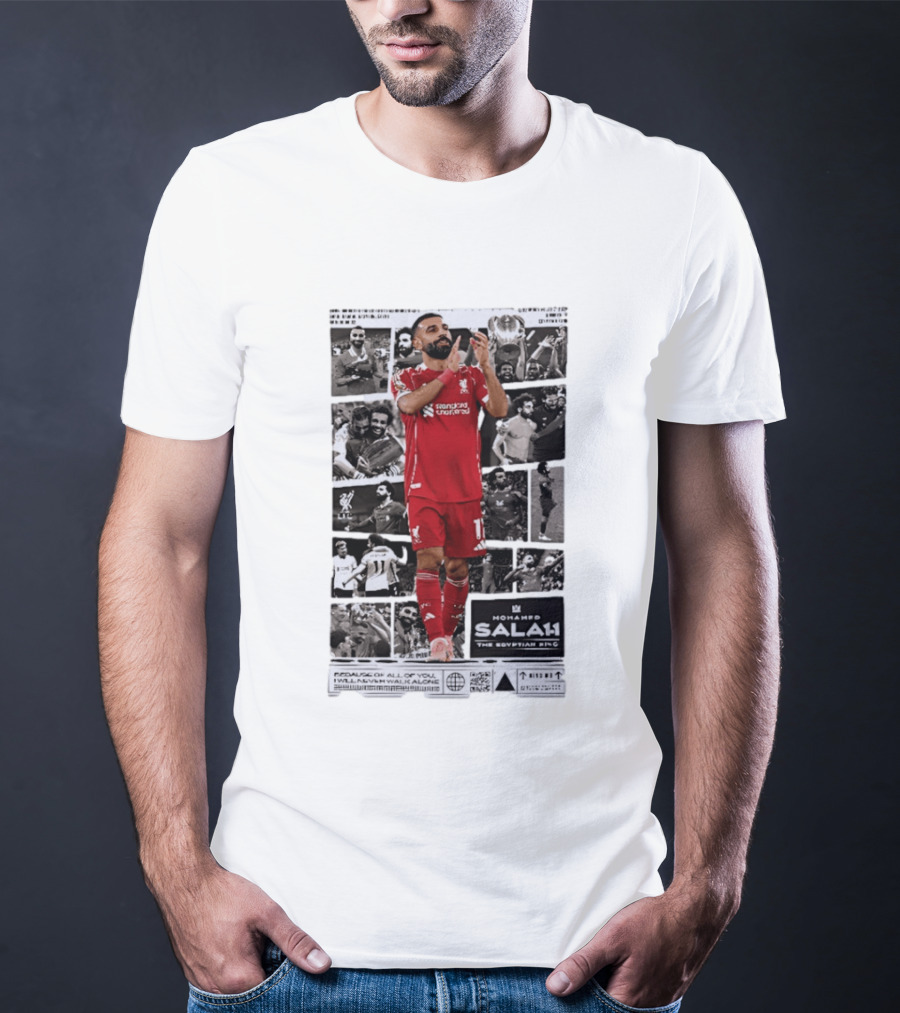 Mohamed Salah Liverpool FC The Egyptian King Magazine Collage T-Shirt