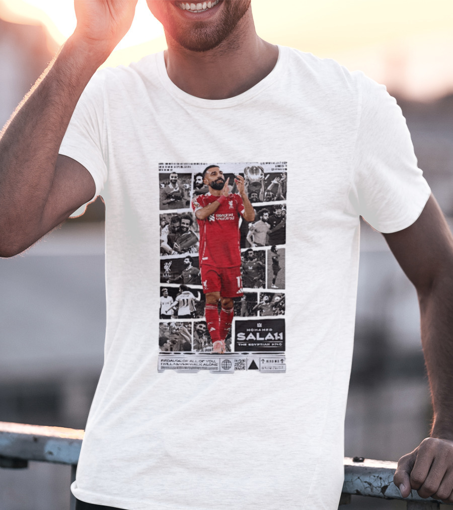 Mohamed Salah Liverpool FC The Egyptian King Magazine Collage T-Shirt
