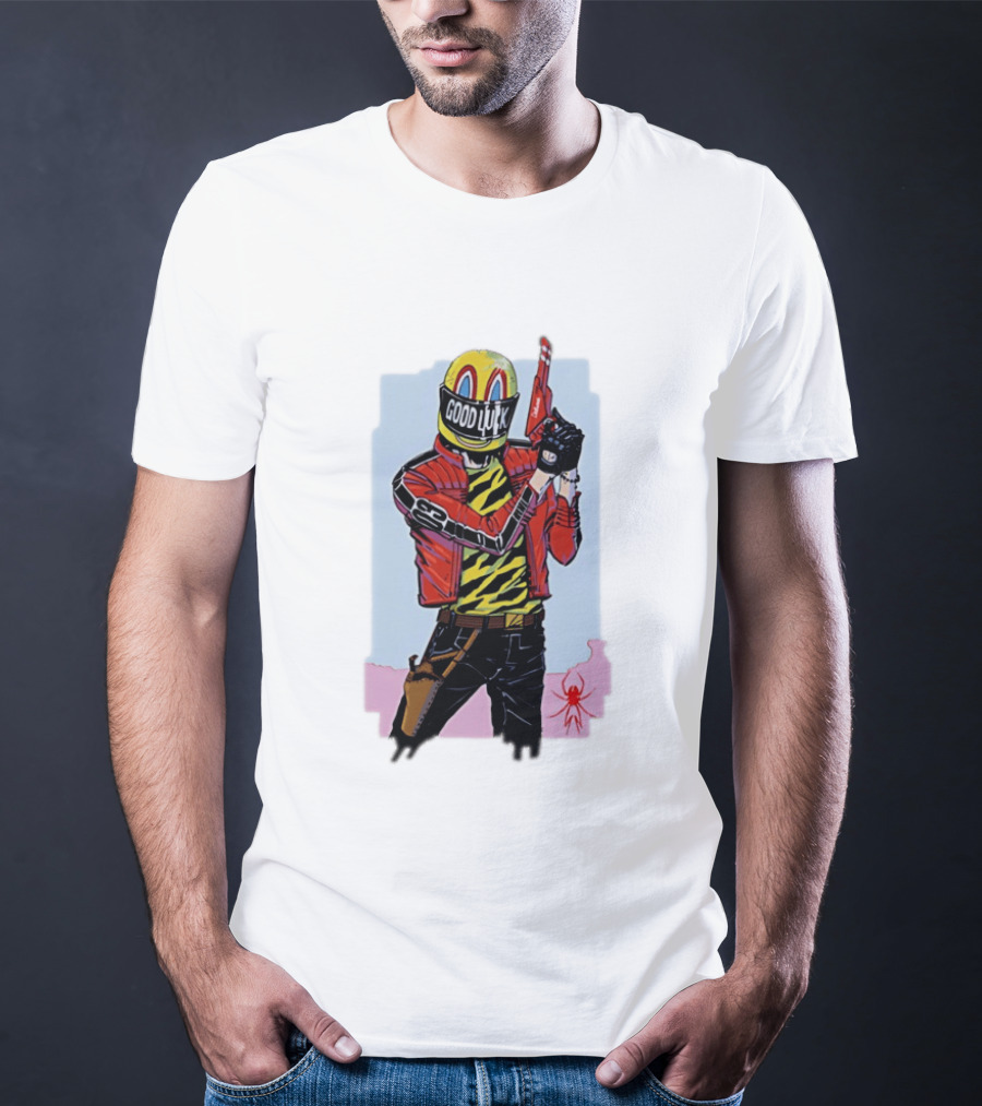 My Chemical Romance Good Luck Killjoys Comic Helmet And Gun Red Spider T-Shirt