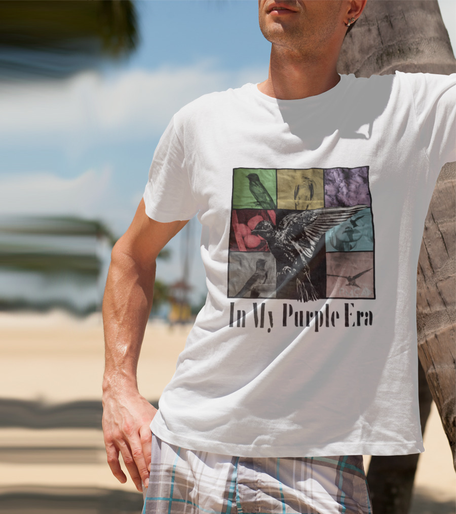 In My Purple Era Swallow Collage T-Shirt