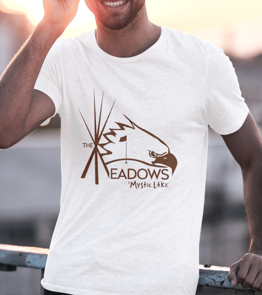 The Meadows Mystic Lake Golf With Eagle And Flag T-Shirt