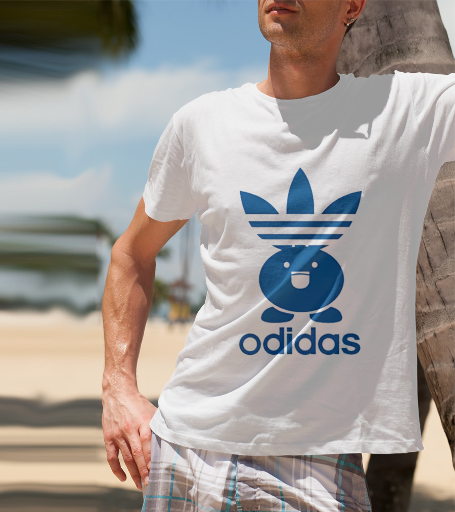 Odidas Pokemon Oddish Mashup Blue T-Shirt