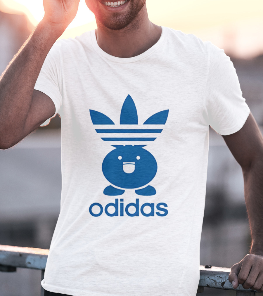 Odidas Pokemon Oddish Mashup Blue T-Shirt