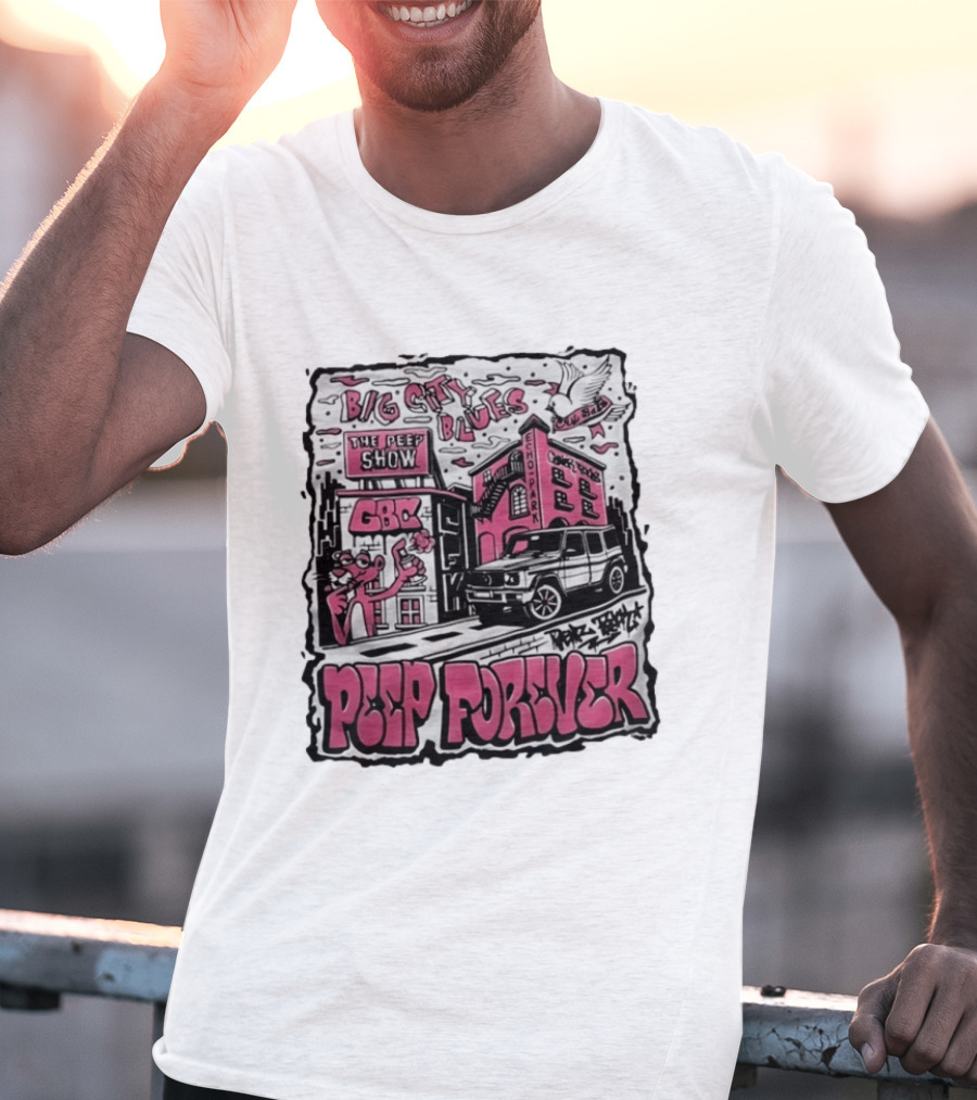 Big City Blues Peep Show Peep Forever Pink Panther GBC Park Avenue T-Shirt