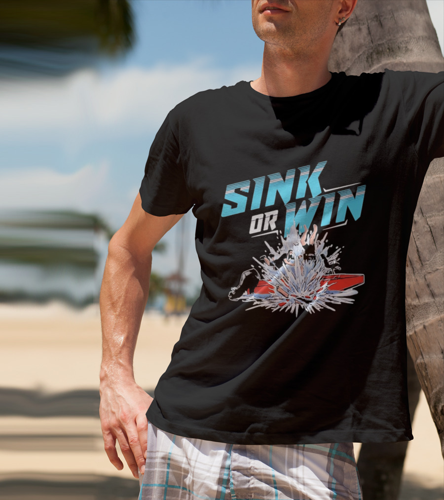 Cleetus McFarland Jackstand Jimmy Sink Or Win Splashing Red Boat T-Shirt