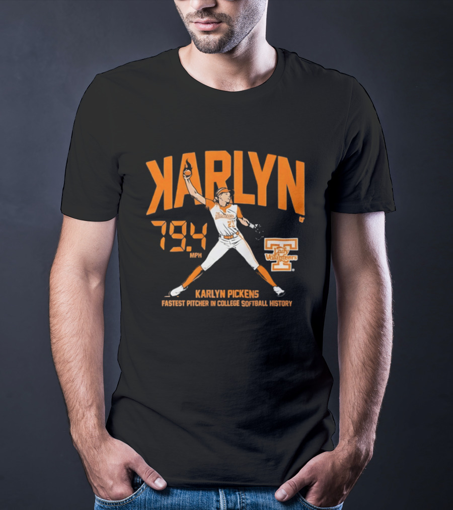 Karlyn Pickens 79.4 MPH Lady Volunteers Fastest Pitcher College Softball History T-Shirt