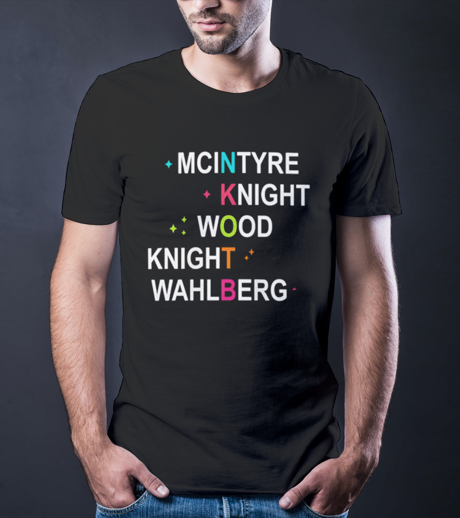 NKOTB McIntyre Knight Wood Wahlberg Colorful T-Shirt