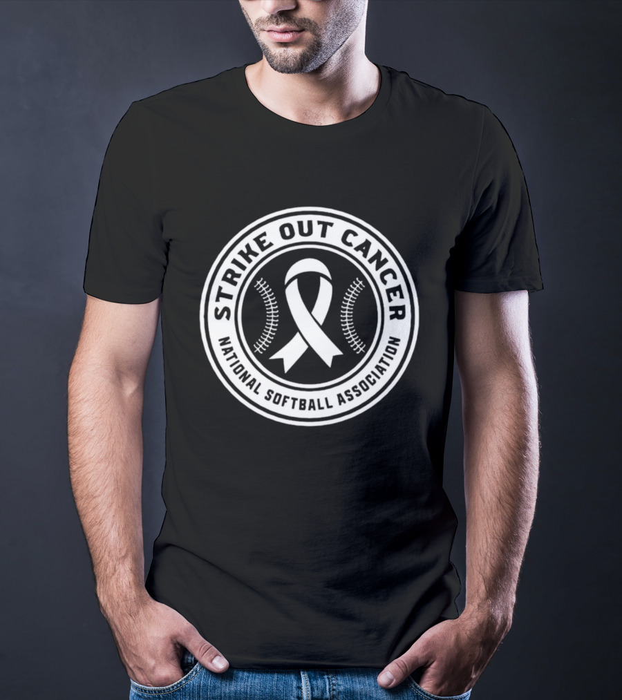 Strike Out Cancer National Softball Association Ribbon T-Shirt