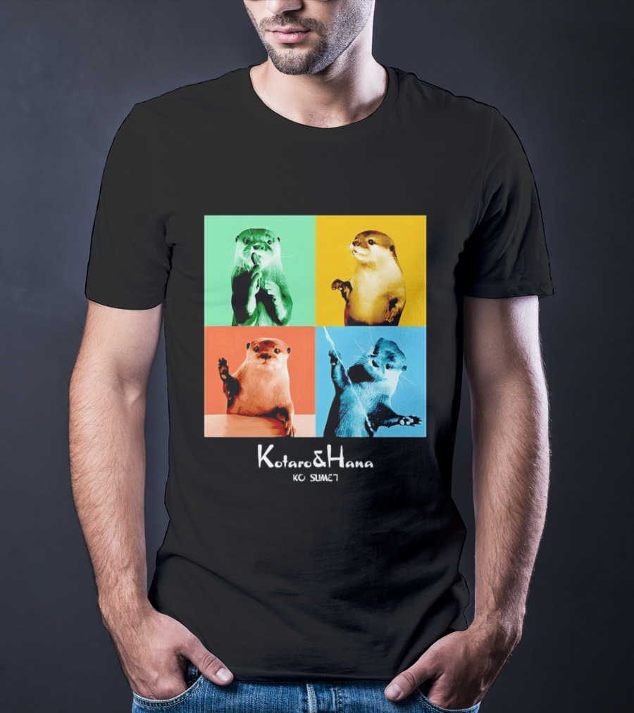 Kotaro And Hana Otters Pop Art Kotsumet T-Shirt