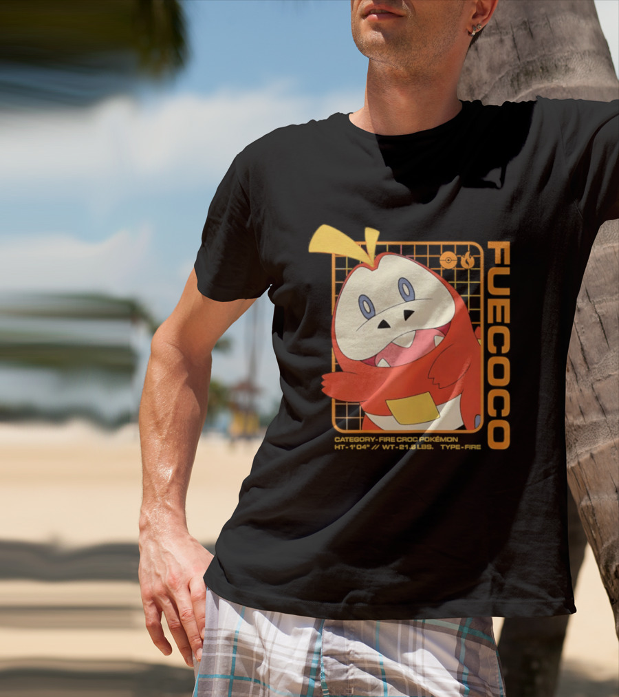 Fuecoco Fire Croc Pokémon Character Art Kanto Region T-Shirt