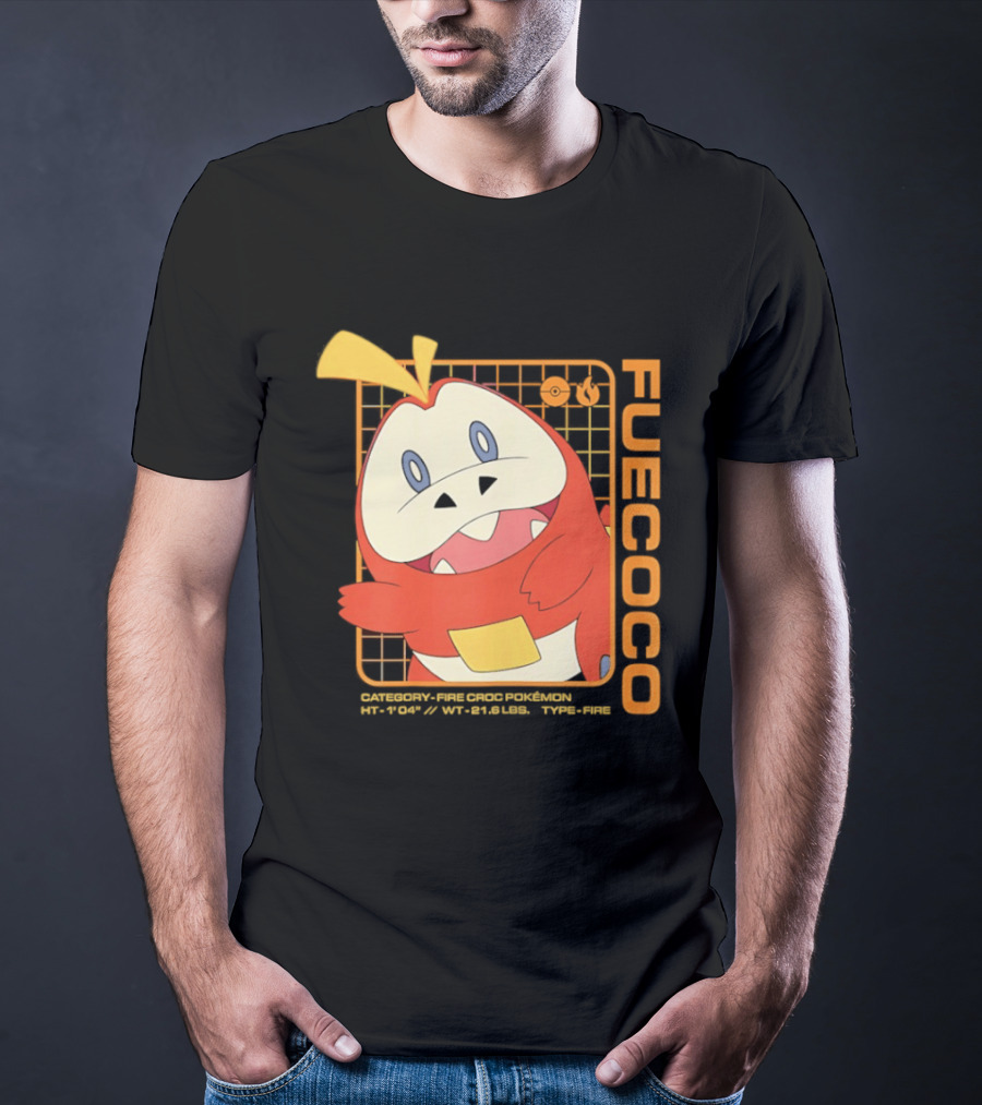 Fuecoco Fire Croc Pokémon Character Art Kanto Region T-Shirt