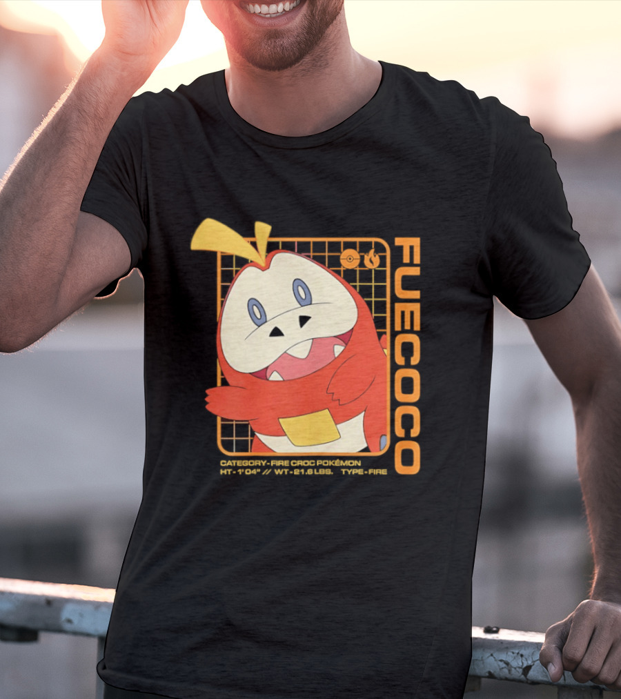 Fuecoco Fire Croc Pokémon Character Art Kanto Region T-Shirt