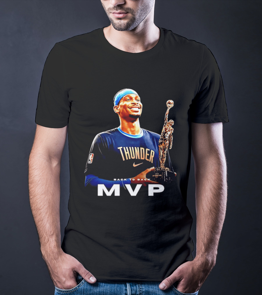 2026 MVP Back 2 Back Shai Gilgeous Alexander OKC Thunder T-Shirt