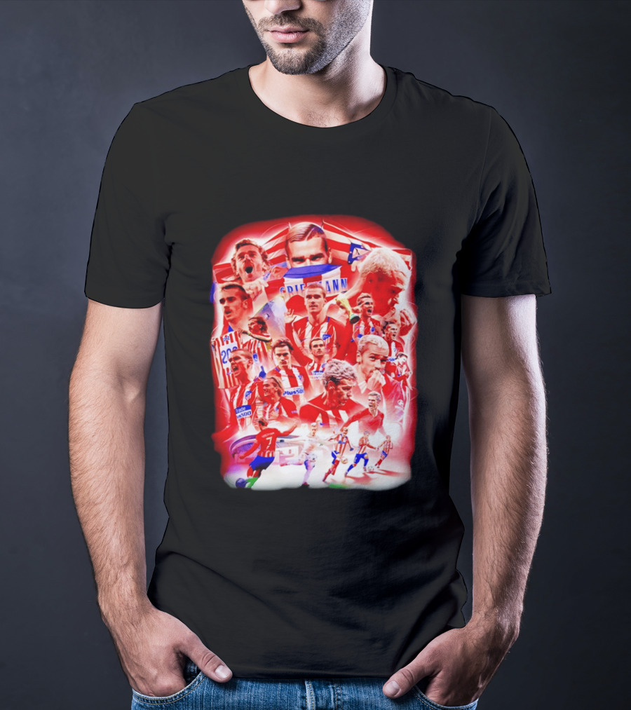 Atlético De Madrid Antoine Griezmann Fan Collage 2026 T-Shirt