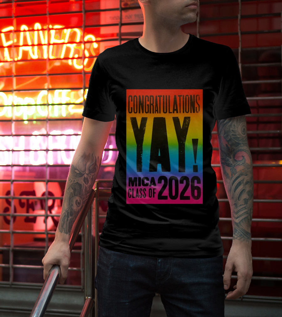 Congratulations Yay Mica Class Of 2026 Rainbow T-Shirt