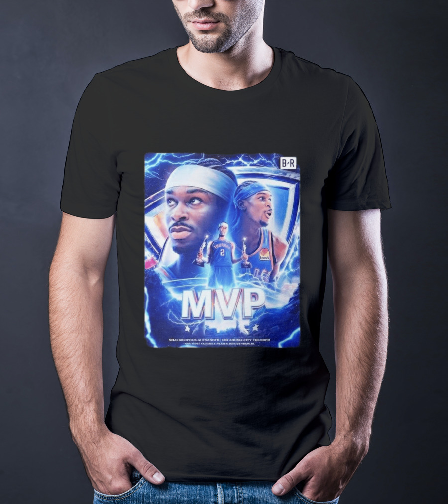 Shai Gilgeous Alexander MVP Thunder 2024 Electrifying Tribute B/R Edition T-Shirt
