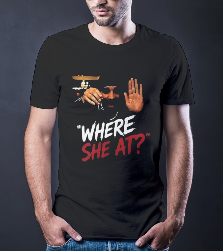 Where She At Drake Burning Bridges Hand Gesture And Chained Necklace T-Shirt