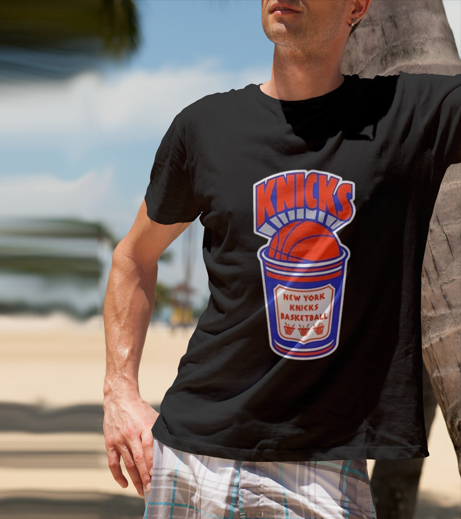 New York Knicks Basketball Orange Cup Knicks T-Shirt