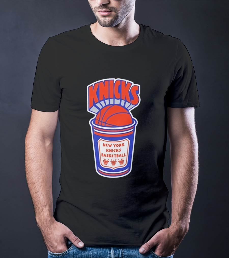 New York Knicks Basketball Orange Cup Knicks T-Shirt