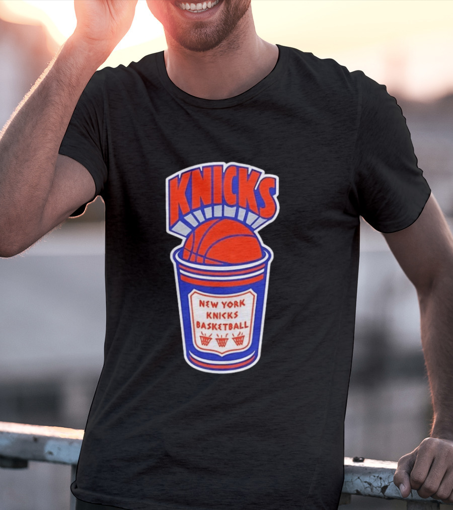 New York Knicks Basketball Orange Cup Knicks T-Shirt