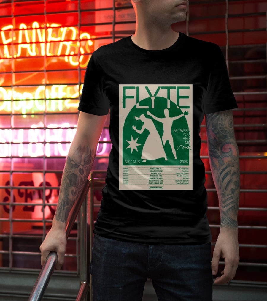 Flyte Between You And Me Tour NZ AUS 2026 T-Shirt