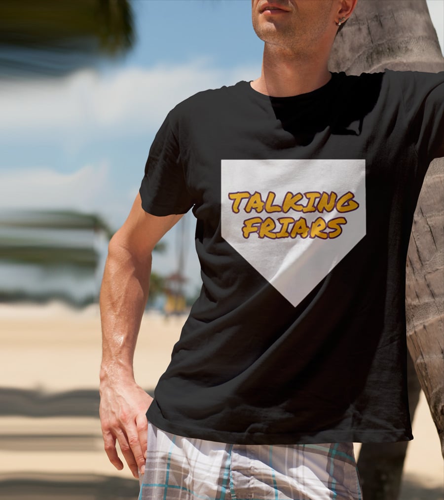 Talking Friars 2026 Baseball Home Plate Marker T-Shirt