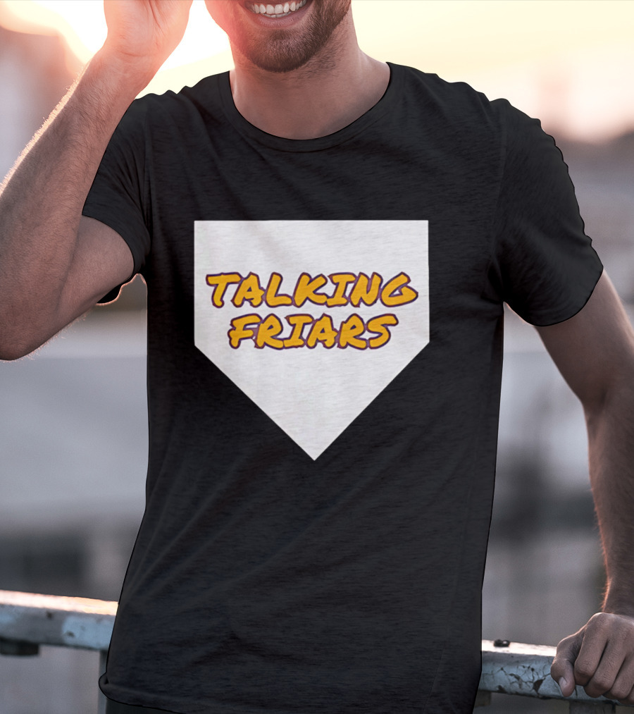 Talking Friars 2026 Baseball Home Plate Marker T-Shirt