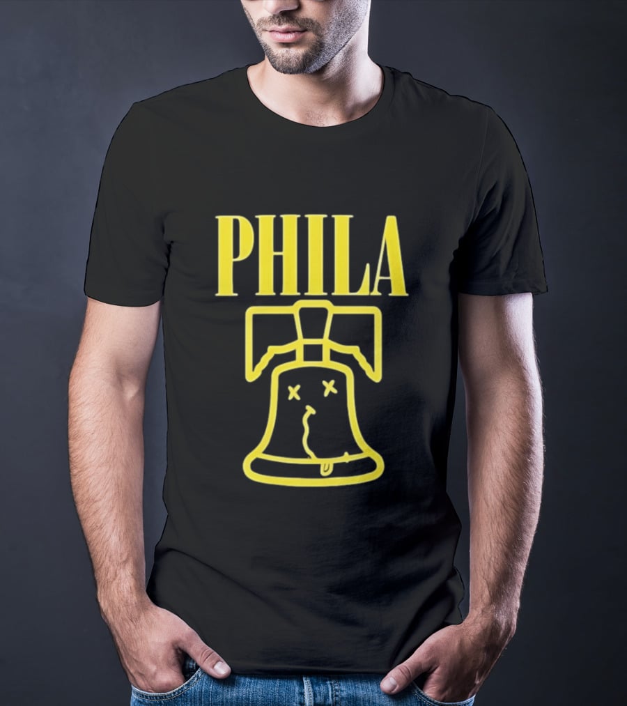 Phila Liberty Bell Icon With Smells Like Philly Spirit T-Shirt