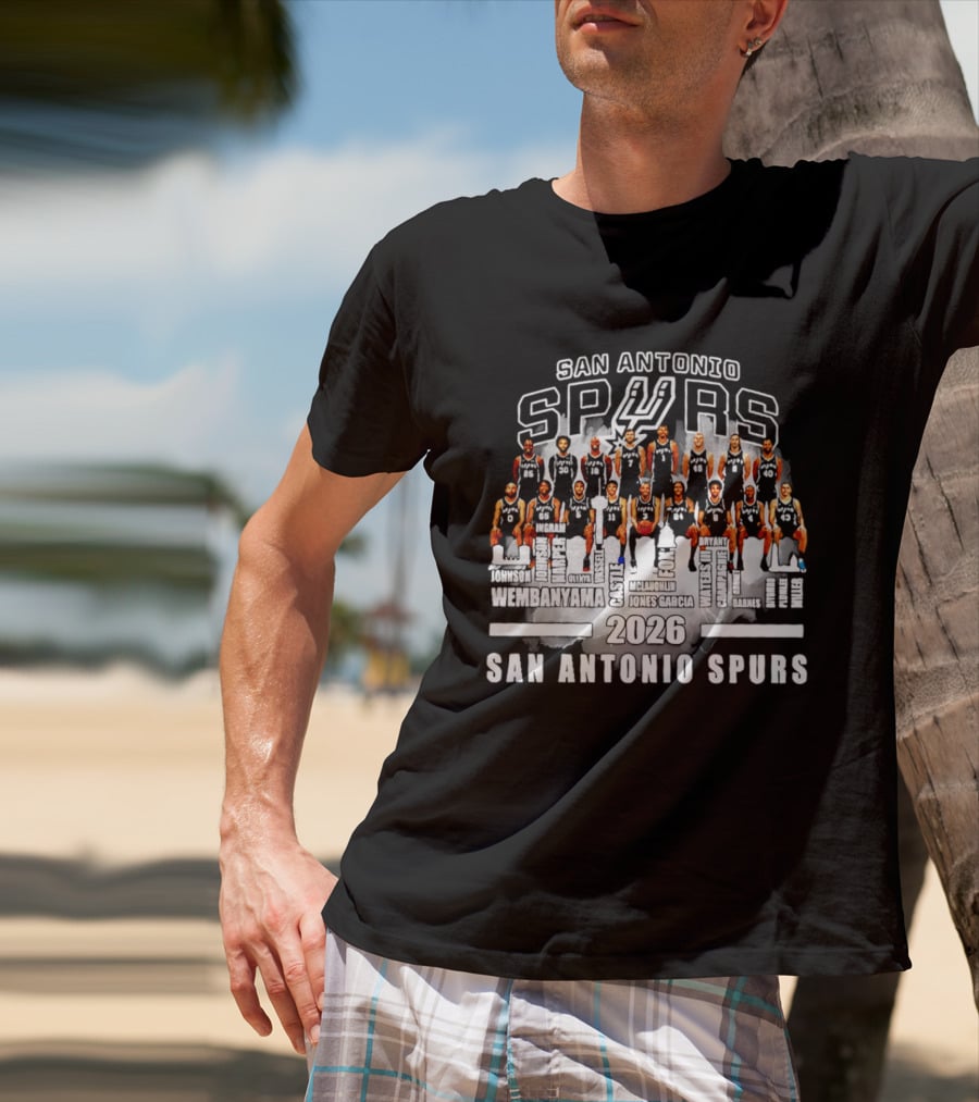 San Antonio Spurs Players 2026 Names Lineup T-Shirt