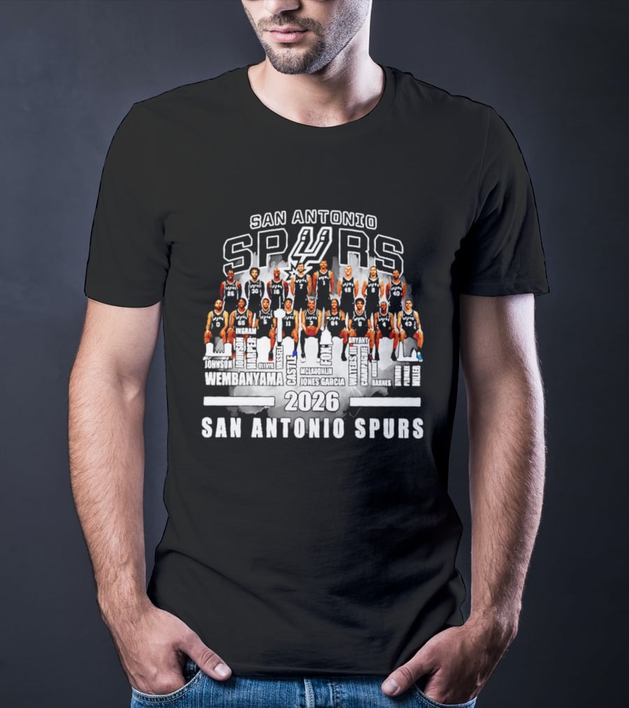 San Antonio Spurs Players 2026 Names Lineup T-Shirt