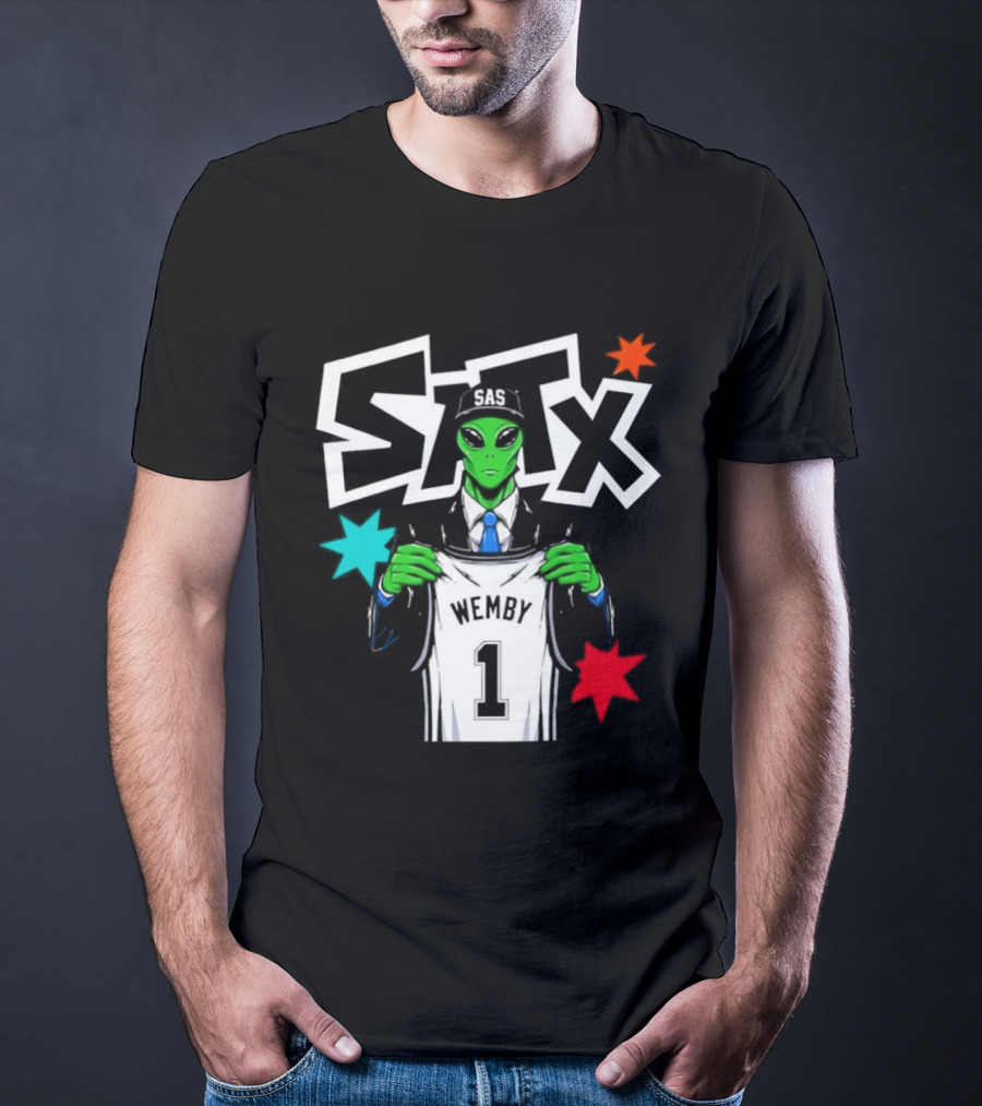 SATX SAS Wemby Alien Holding Wemby 1 Jersey T-Shirt