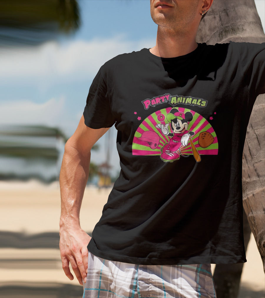 Savannah Party Animals Mickey Mouse Baseball Fun 2026 T-Shirt