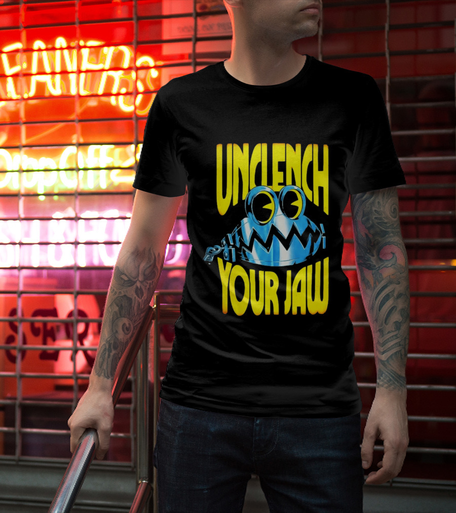 Unclench Your Jaw Blue Metal Trap Cartoon T-Shirt