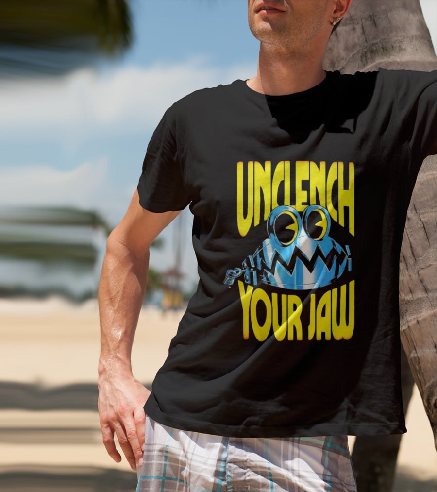 Unclench Your Jaw Blue Metal Trap Cartoon T-Shirt