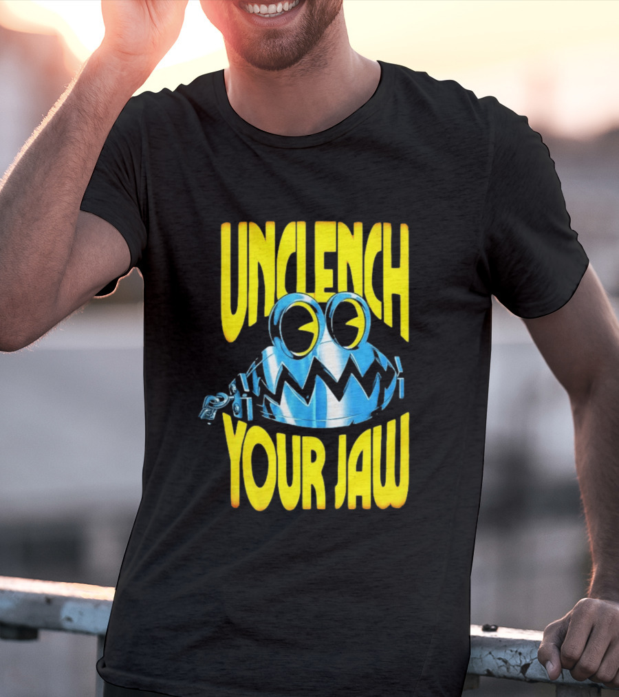 Unclench Your Jaw Blue Metal Trap Cartoon T-Shirt