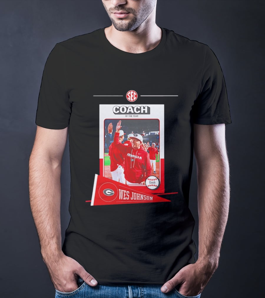 Georgia Bulldogs Wes Johnson SEC Coach Of The Year 2026 T-Shirt