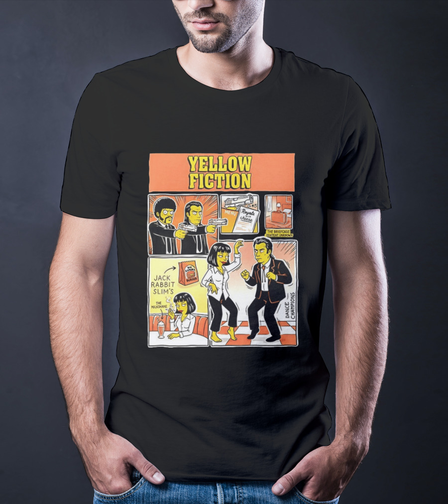 Yellow Fiction Royale Cheese Dance Champions Jack Rabbit Slim's T-Shirt