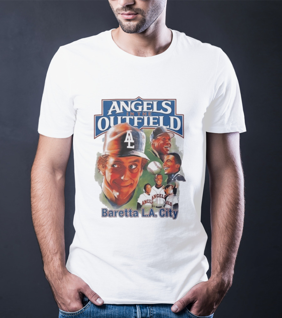 Angels In The Outfield Baretta LA City Players Baseball Movie T-Shirt