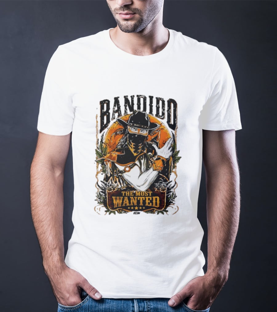 Bandido El Más Buscado The Most Wanted Cowboy Outlaw Western T-Shirt
