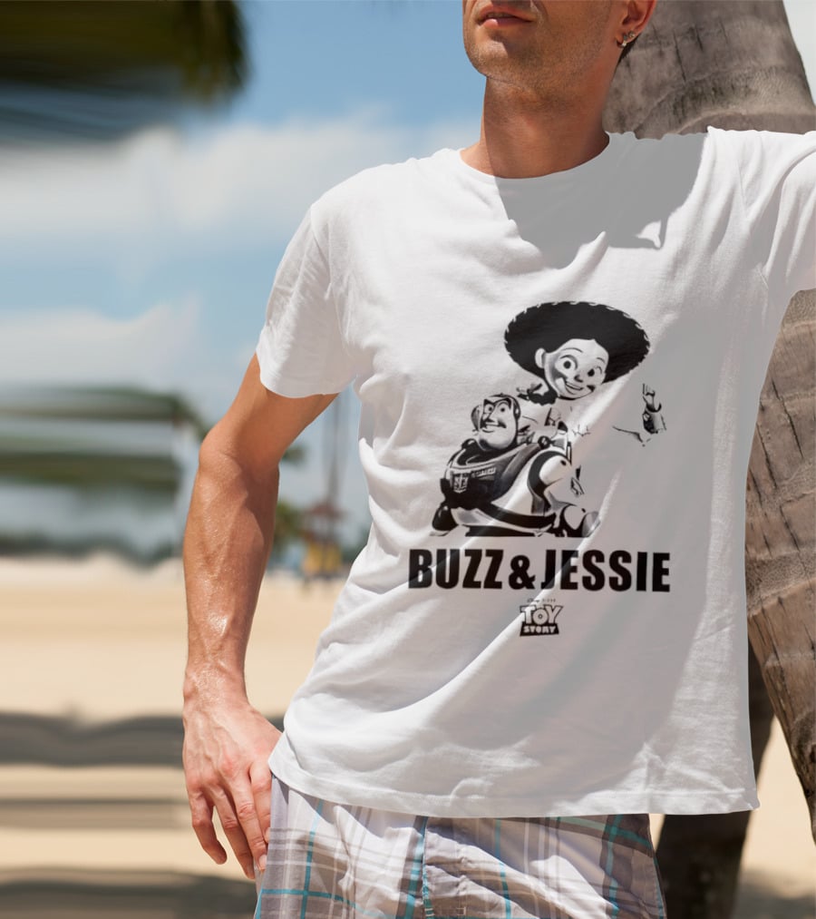 Buzz Lightyear Jessie Toy Story Disney Cartoon Characters T-Shirt