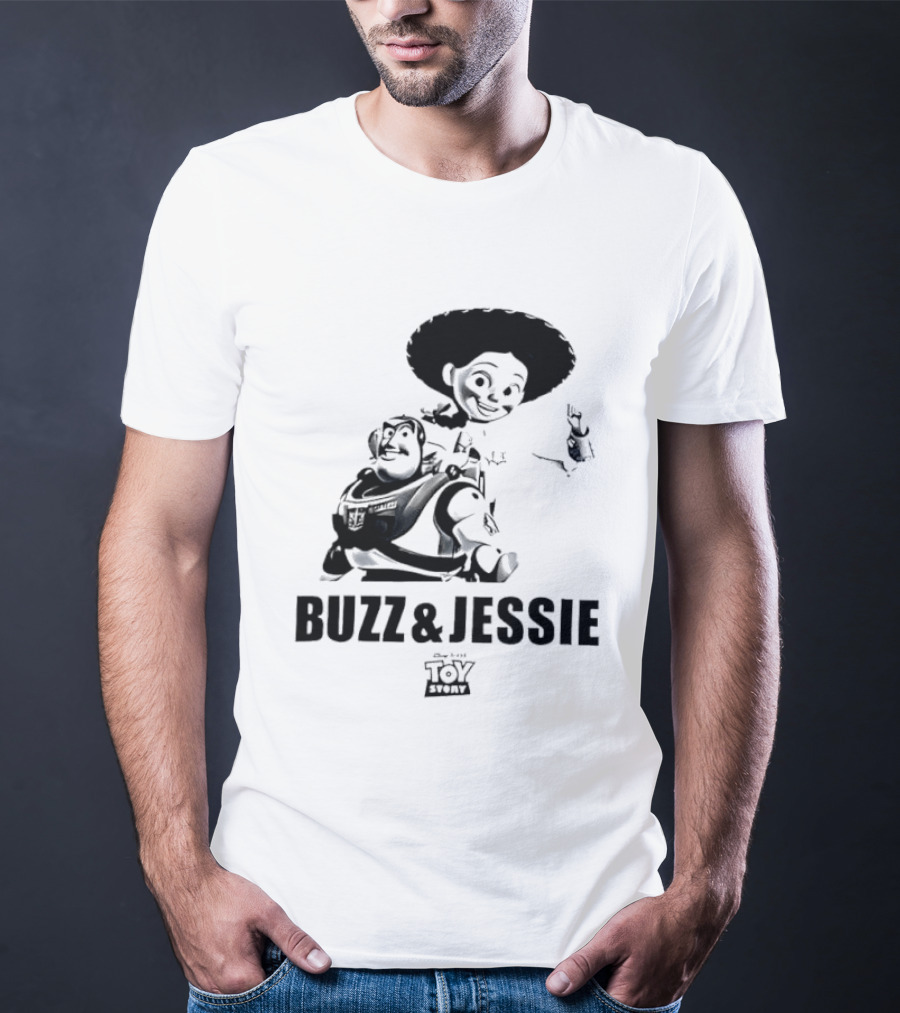 Buzz Lightyear Jessie Toy Story Disney Cartoon Characters T-Shirt