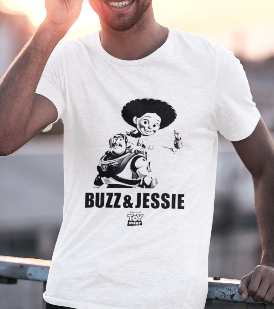 Buzz Lightyear Jessie Toy Story Disney Cartoon Characters T-Shirt