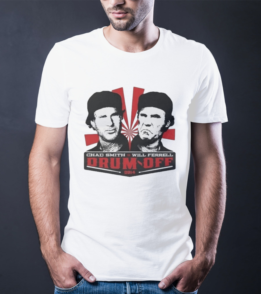 Chad Smith Will Ferrell Drum Off 2014 Event T-Shirt