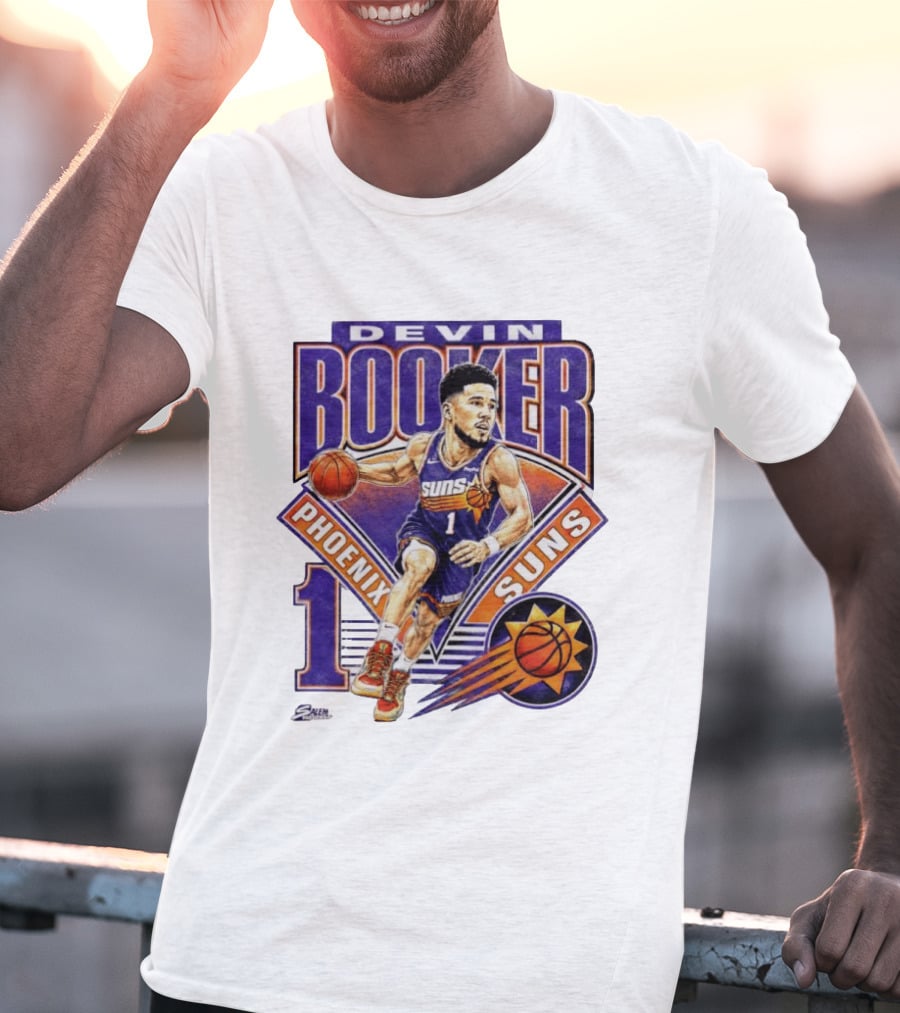 Devin Booker Phoenix Suns Basketball Number 1 Jersey T-Shirt