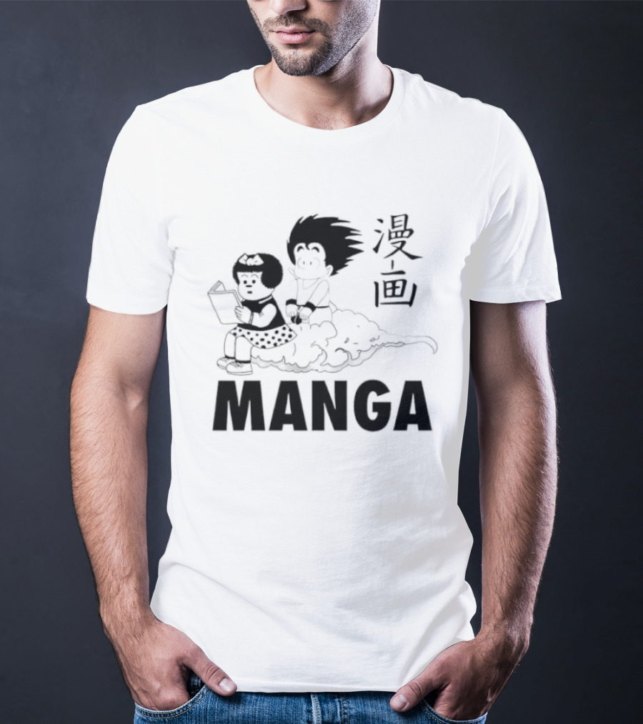 Manga Characters Riding Nimbus Cloud Goku T-Shirt