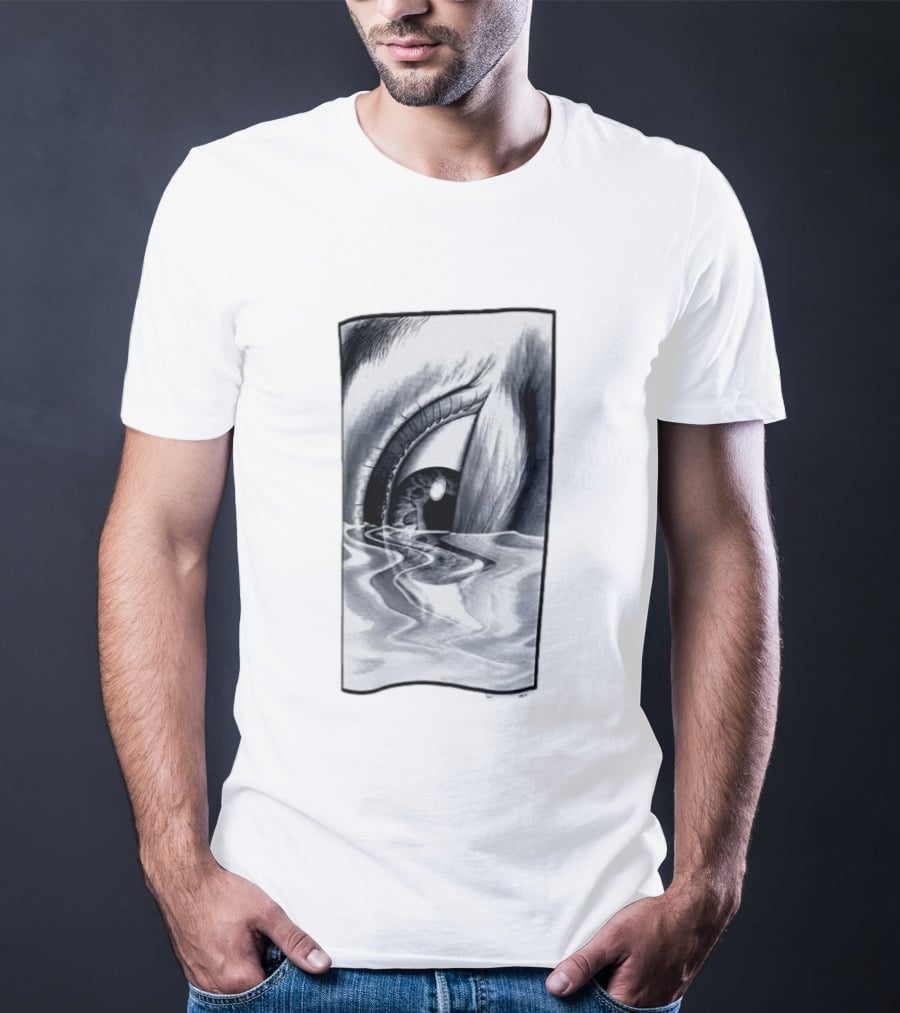 Drowning Eye 1997 Monochrome Reflection Water Ripple T-Shirt