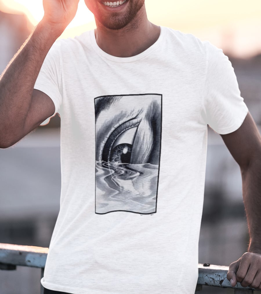 Drowning Eye 1997 Monochrome Reflection Water Ripple T-Shirt