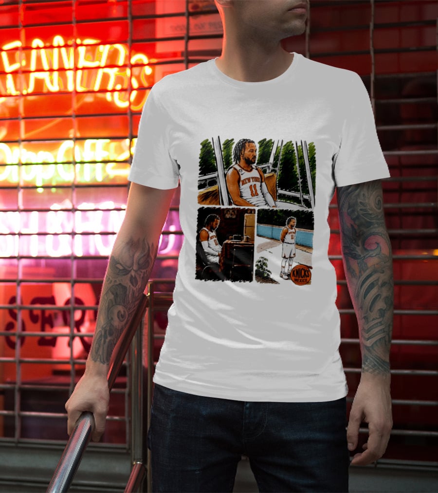 Jalen Brunson New York Knicks NBA Mexico Waiting For The Next Victim Meme T-Shirt